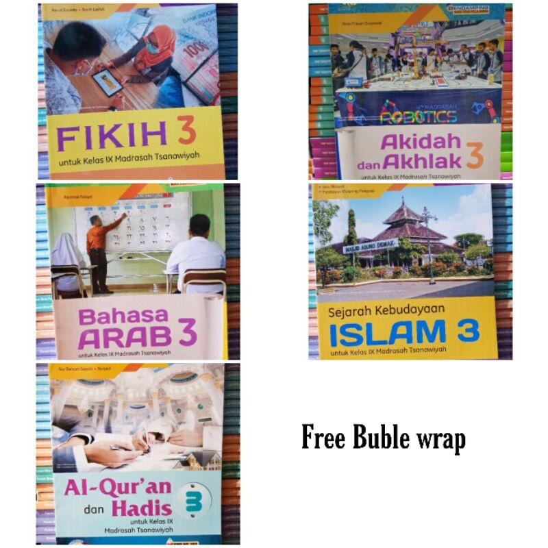 

Aqila MI Kelas 3 SMP Fikih,Aqidah akhlak,Bahasa arab,Sejarah kebudayaan islam, Al quran hadist Revisi Tiga serangkai