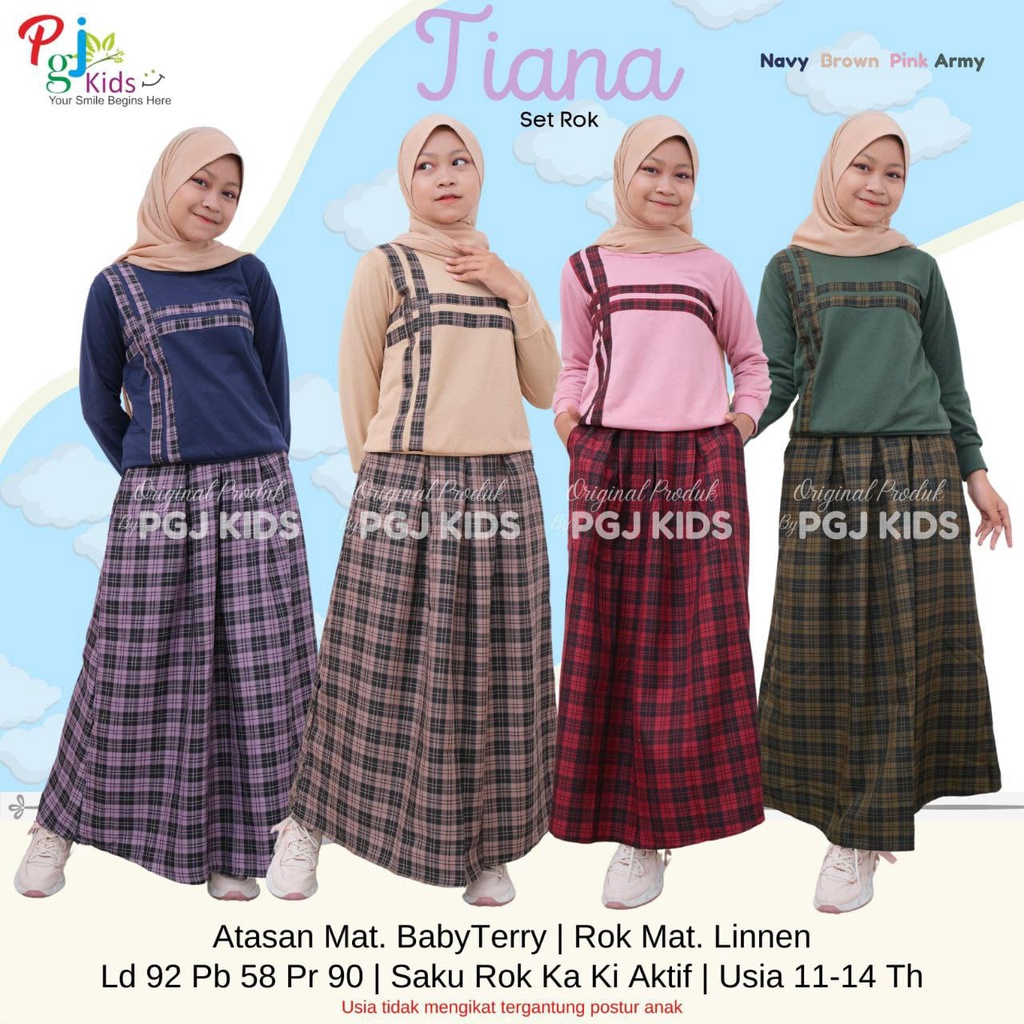 Tiana Set Rok (Baju Muslim Anak)