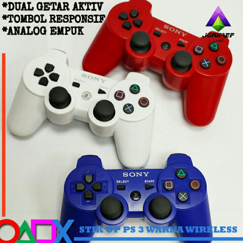 Stik PS 3 PREMIUM Stick PS3 DS3 Ori Pabrik 3 Warna MURAH