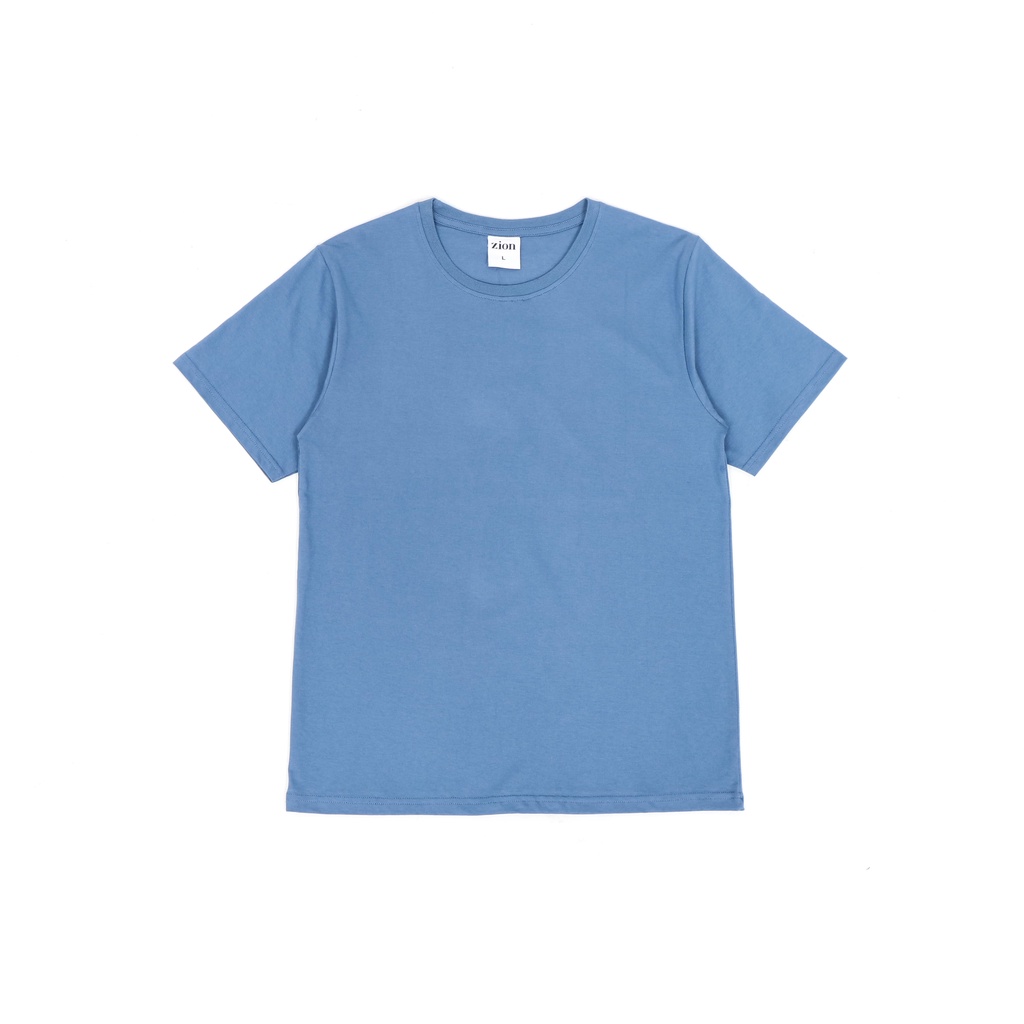 ZION Basic Kaos Polos Cotton Combed 24s - Steel Blue