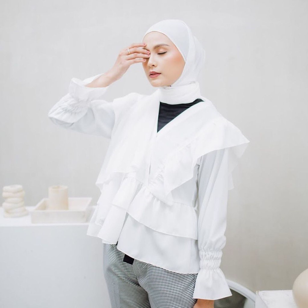JAMINAN PROMO TERMURAH BLOUSE KEMEJA PREMIUM ZALURA ALOVA TIEAN VENGE AVRIL DINIUM GALA SALSA SQUILBI WILIAM KIMBO OVILA CHAND RIZO MORIZ VINCET KOBE ETRA-SALSA WHITE