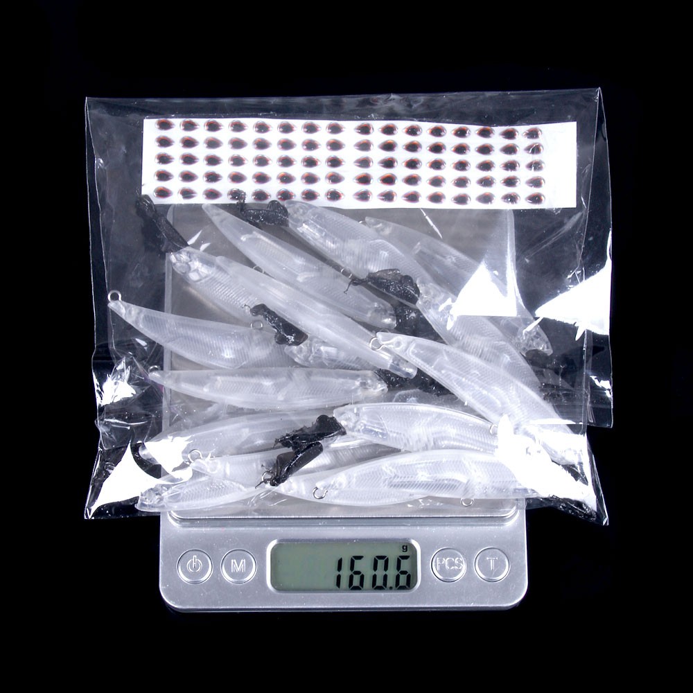 HENGJIA 200PCS 8CM 7.9G Sinking Minnow Umpan Pancing Swimbait Blank Fishing Lure Ikan Bass Bait 60S