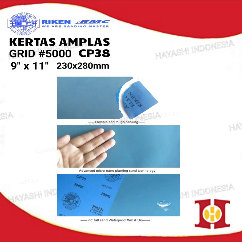 Amplas Halus Kertas Kering Basah Tahan Air Grit 5000 - 5pcs