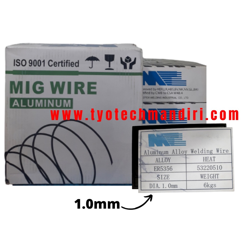 Kawat Las Aluminium TIG MIG WIRE 1.0Mm ER5356 ALLOY / MTL