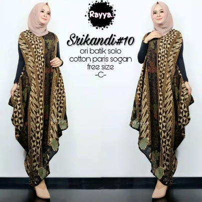 Kaftan Batik Solo Srikandi 10 Seri C Rayya Atasan Modern Premium Couple