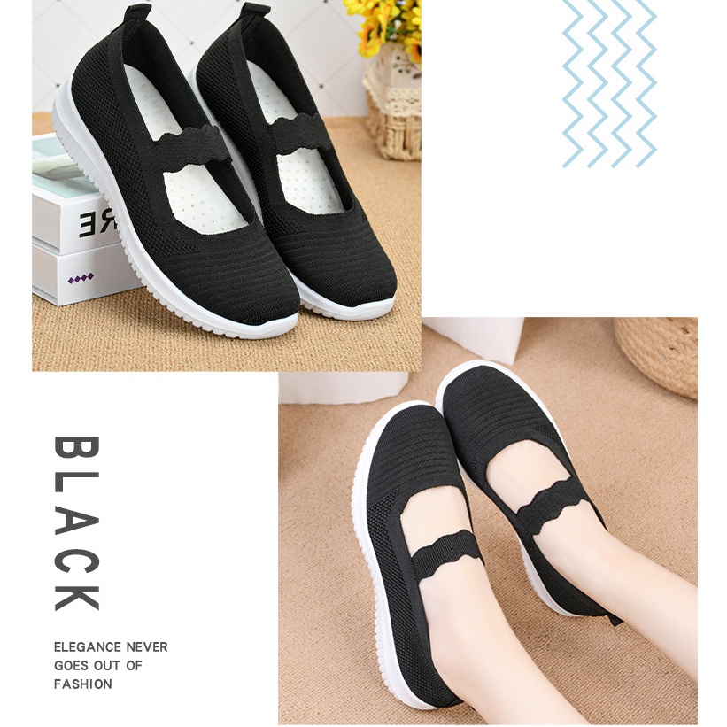 Batavia Sandal Slop Wanita Kerja Bahan Anyam Rajut Dingin Jaring Cantik Model Terbaru A20