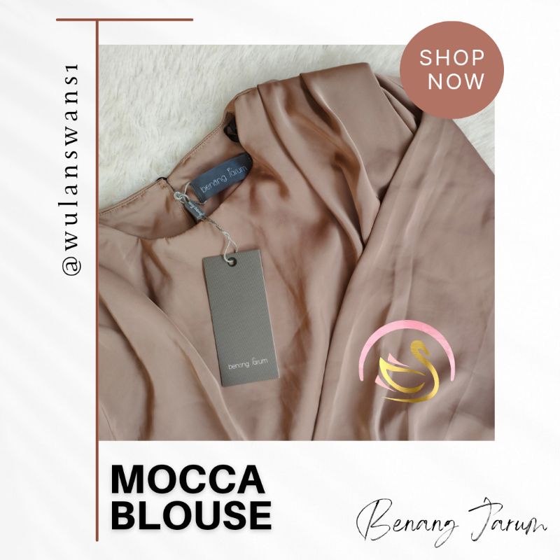 Mocha Lanna Blouse Original No Preloved Benang Jarum Ori Buttonscarves Blouse Mocha Casual