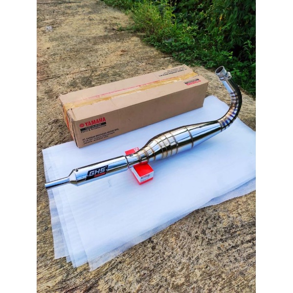 Knalpot RX KING Kolong Python Chrome Cacing Super Garing Istimewa Original GHS Racing