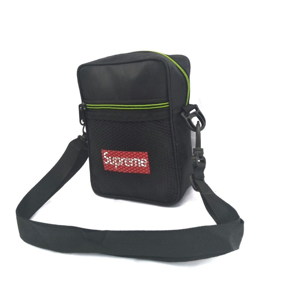 Tas selempang supreme tas fashion pria tas selempang pria 7 inchi - hitam