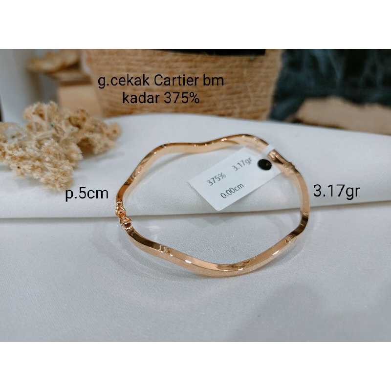 gelang cekak Cartier bm kadar 375%