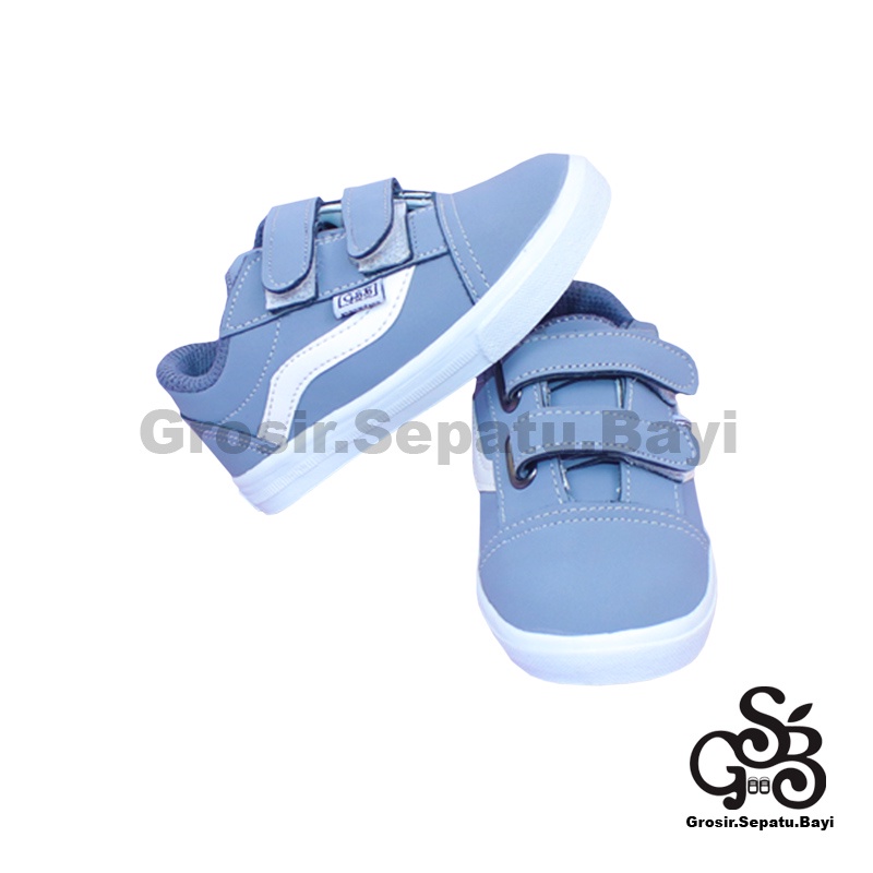 sepatu sneakers anak sepatu anak laki laki sepatu anak perempuan model casual LONDON kids ABU ringan fleksibel &amp; Anti Slip