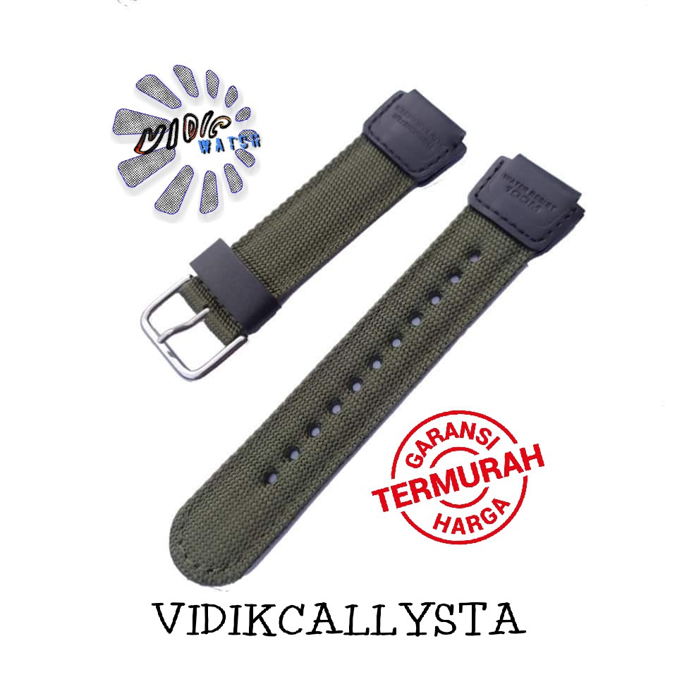 Strap W-800H nylon Tali jam Canvas Casio W800 W 800 800H Original OEM