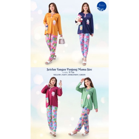Babydoll one set pp forever mama size T-716, U-850 / baju tidur dewasa