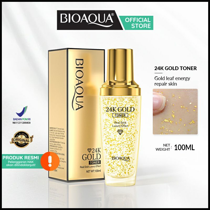 BIOAQUA 24K Gold Toner 𝟭𝟬𝟬 𝗠𝗟 [BPOM]