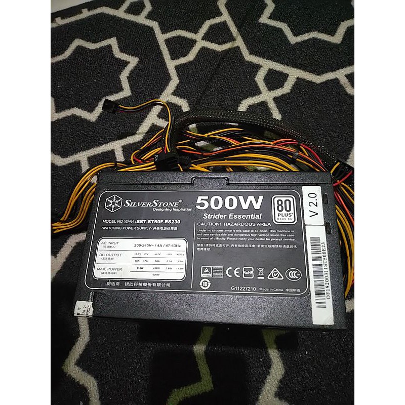 PSU 500watt 80plus by silverstone