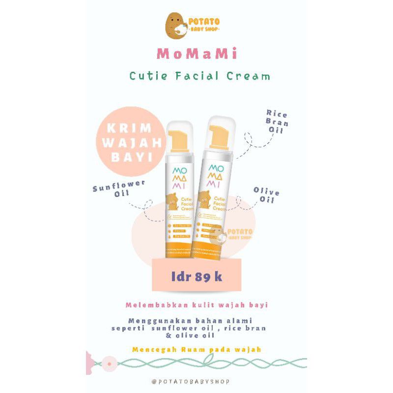 Momami Cutie Facial Cream / Krim Wajah Bayi