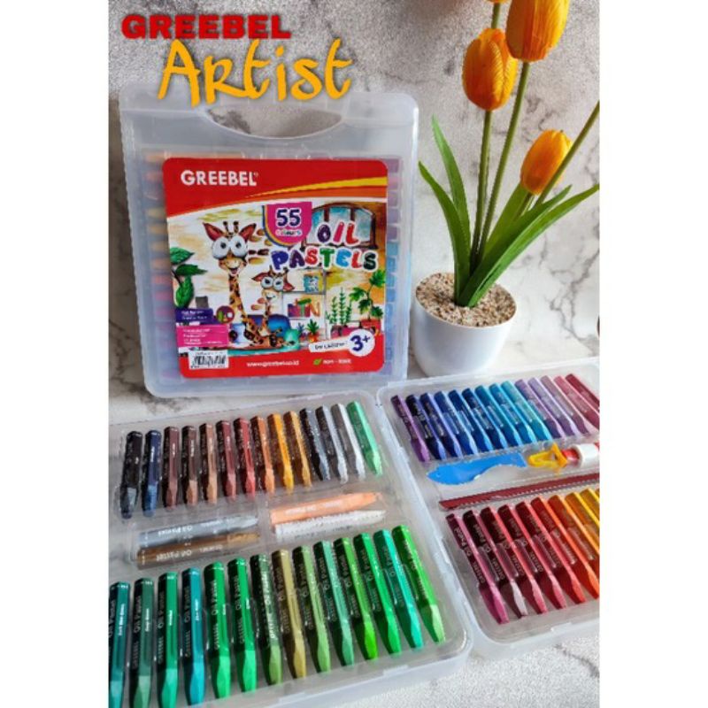 

Krayon grebeel 55 Warna Oil Pastel Kids