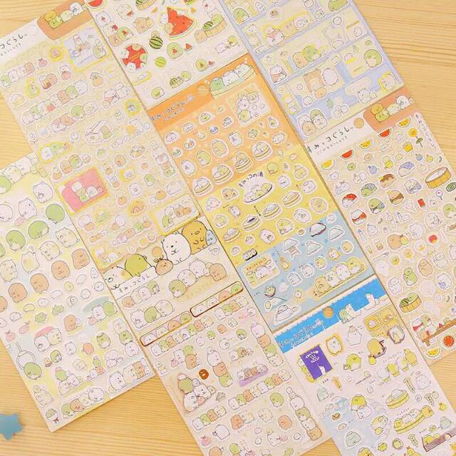 Stiker molang sumikko gurashi diary decor