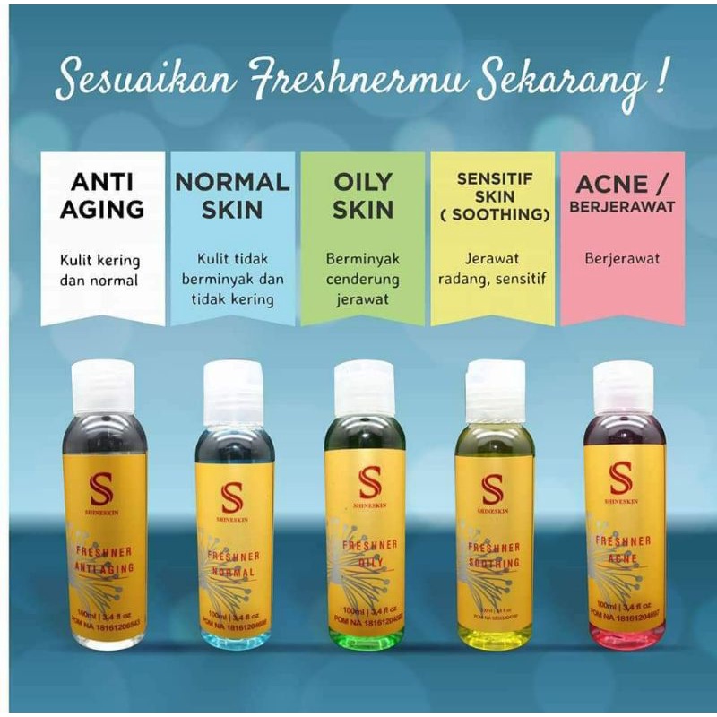 freshner shineskin /toner shineskin /penyegar shineskin