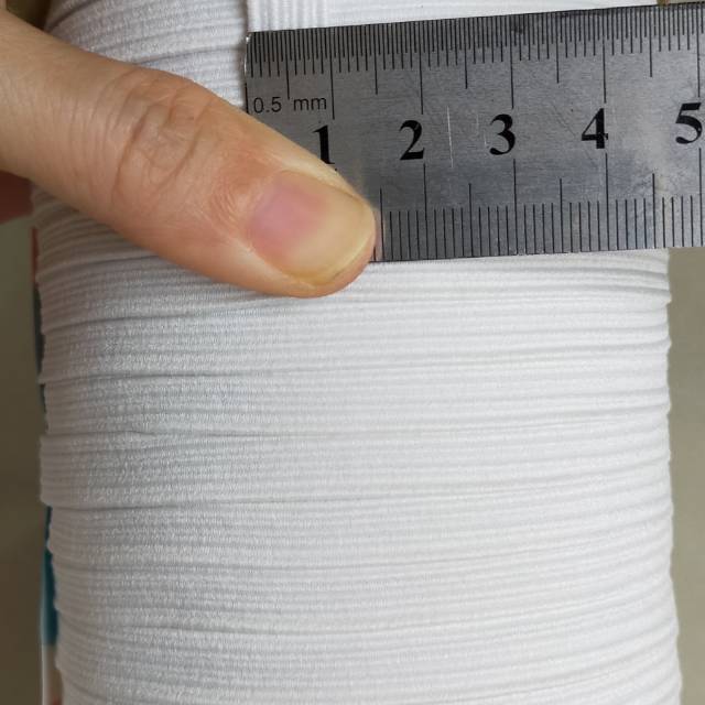 10 mm tali  karet kolor elastis putih per roll