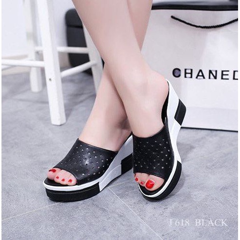 SANDAL WEDGES OPEN TOES SHOES BELICIA IMPORT 618