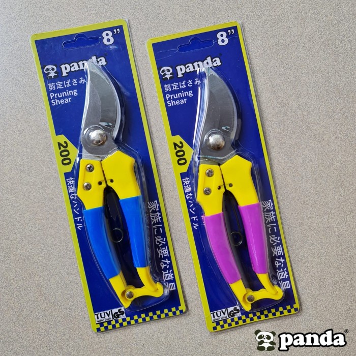 GUNTING DAHAN/RANTING 8INCH GAGANG PLASTIK KARET PANDA