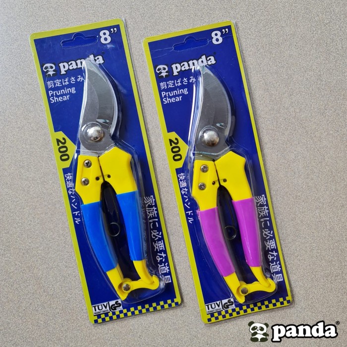 GUNTING DAHAN/RANTING 8INCH GAGANG PLASTIK KARET PANDA