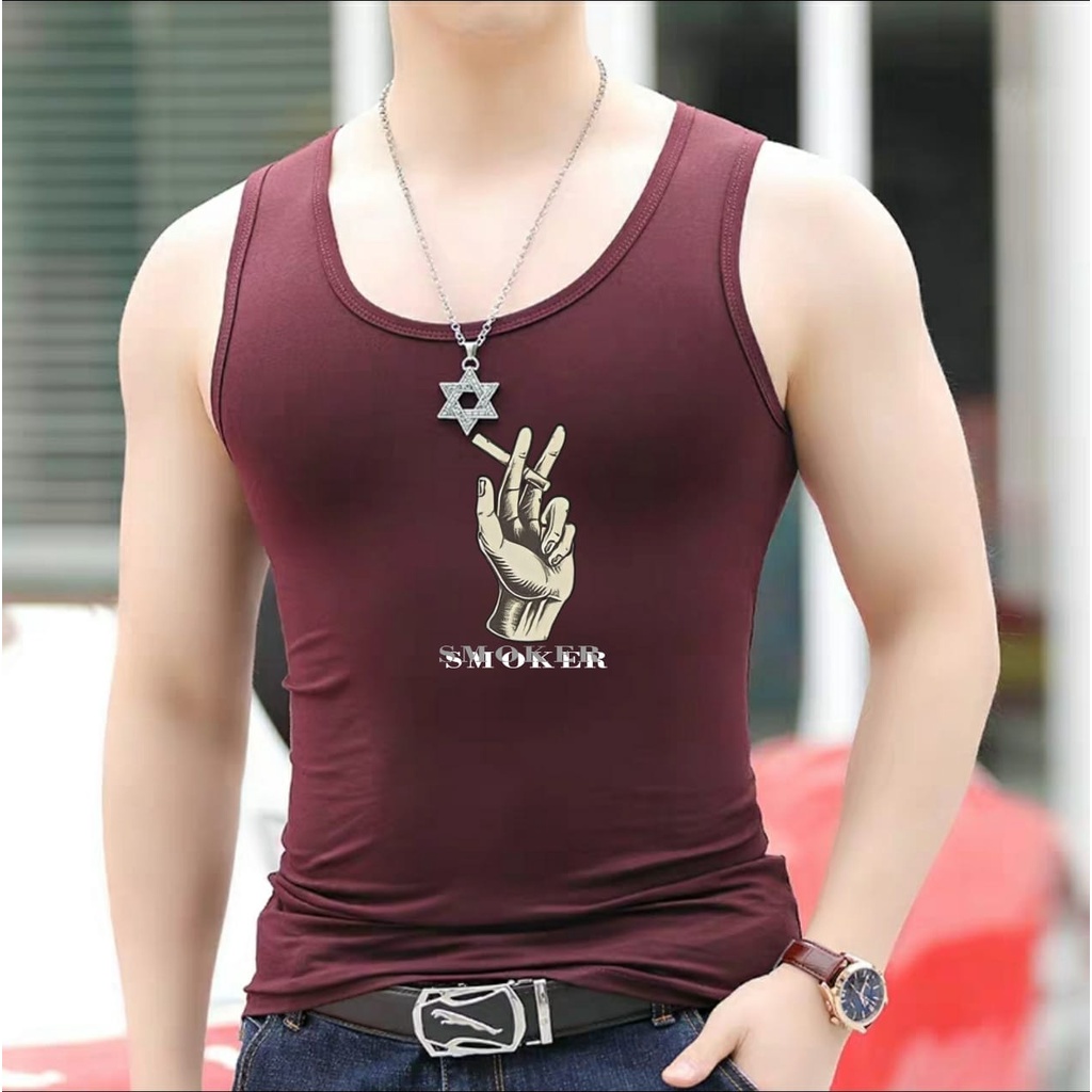 POLILE781 / SINGLET SMOKER / kaos oblong / kaos dalam cowok / terlaris