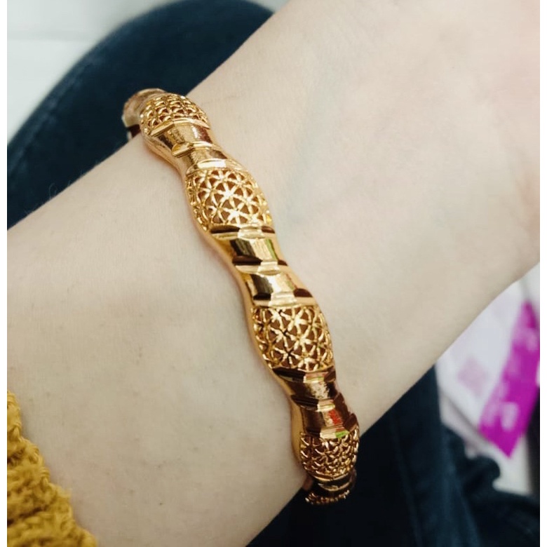 Gelang wanita gelang gelombang gelang lapis emas gelang yaxiya gelang xuping gelang dubai