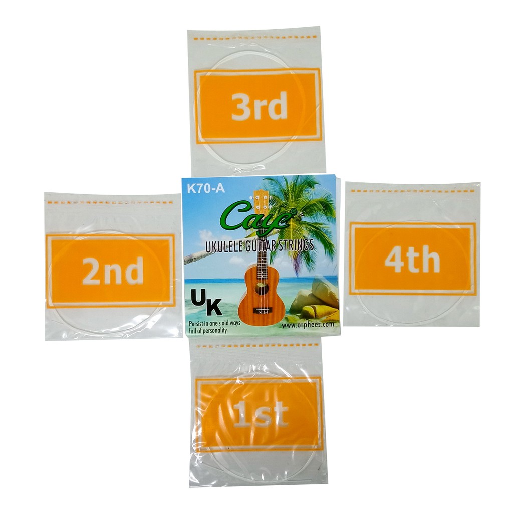 Caye K70-A Ukulele Strings Tuning GCEA Senar Orphee Nylon Ukulele