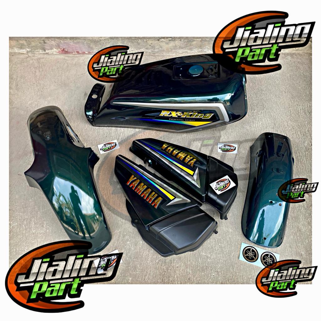 termurah COVER BODY SET YAMAHA RX KING SET TANGKI RX KING HIJAU ARMY 2002 PAKET COVER TANGKI RX KING