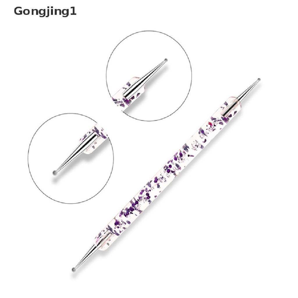 Gongjing1 1 Set Brush Pen Dotting Gambar Desain Nail Art Uv Gel