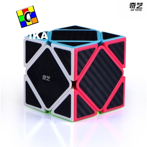 Rubik QIYI SKEWB Sticker Black Carbon Fiber termurah 3x3