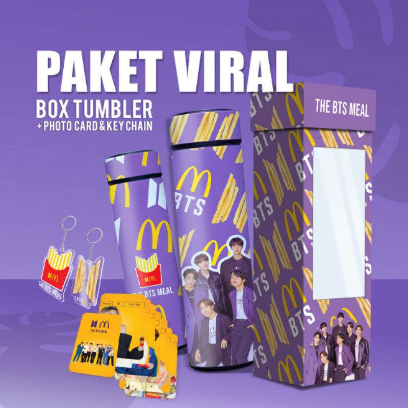 BOTOL MINUM  BTS TUMBLER MEAL X MCD KPOP NCT MERCHANDISE TERMOS UNIK