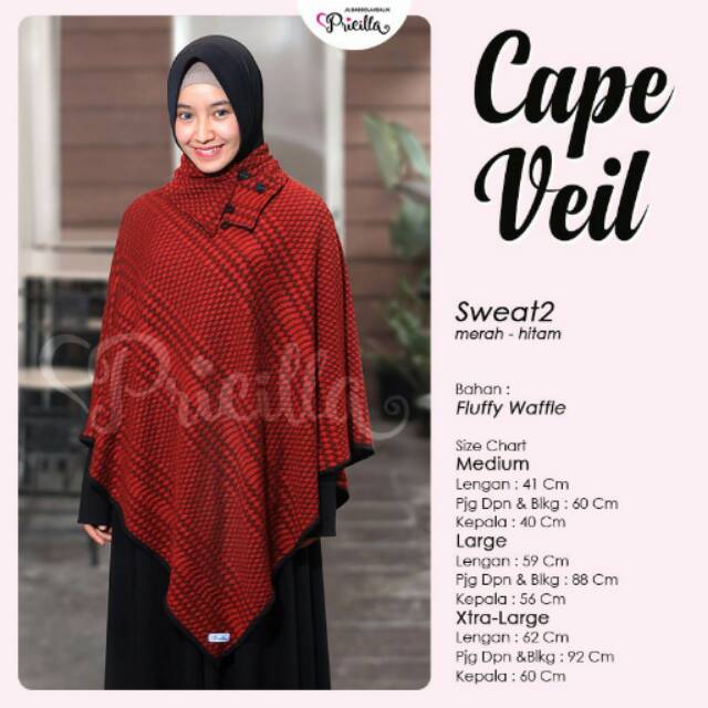 Cape veil ukuran L