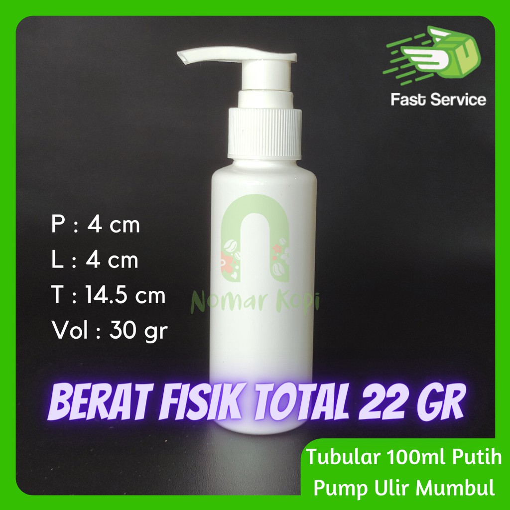 Botol Pump Lotion 100ML RF PUTIH