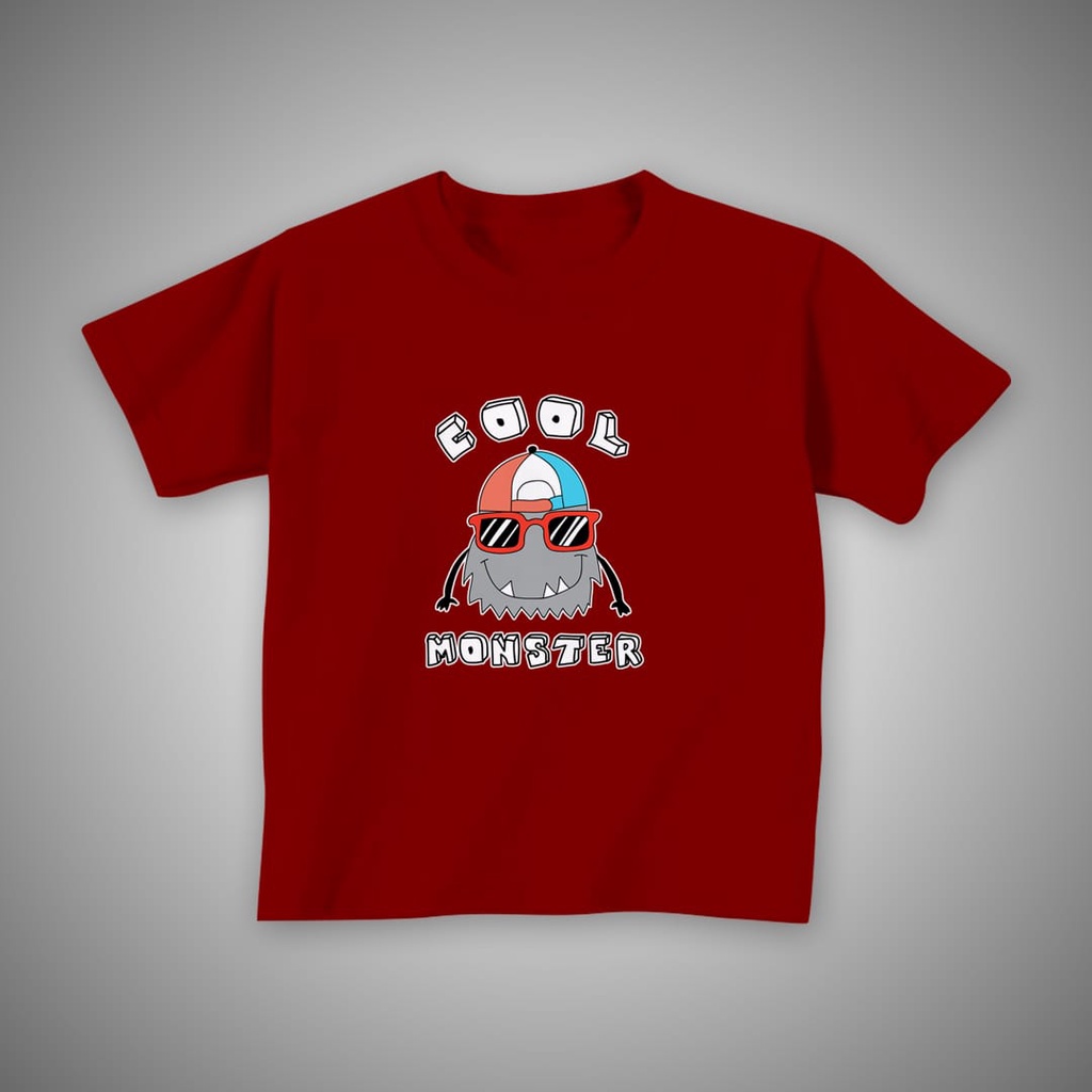 KAOS ANAK COOL MONSTER - ATASAN LUCU PREMIUM