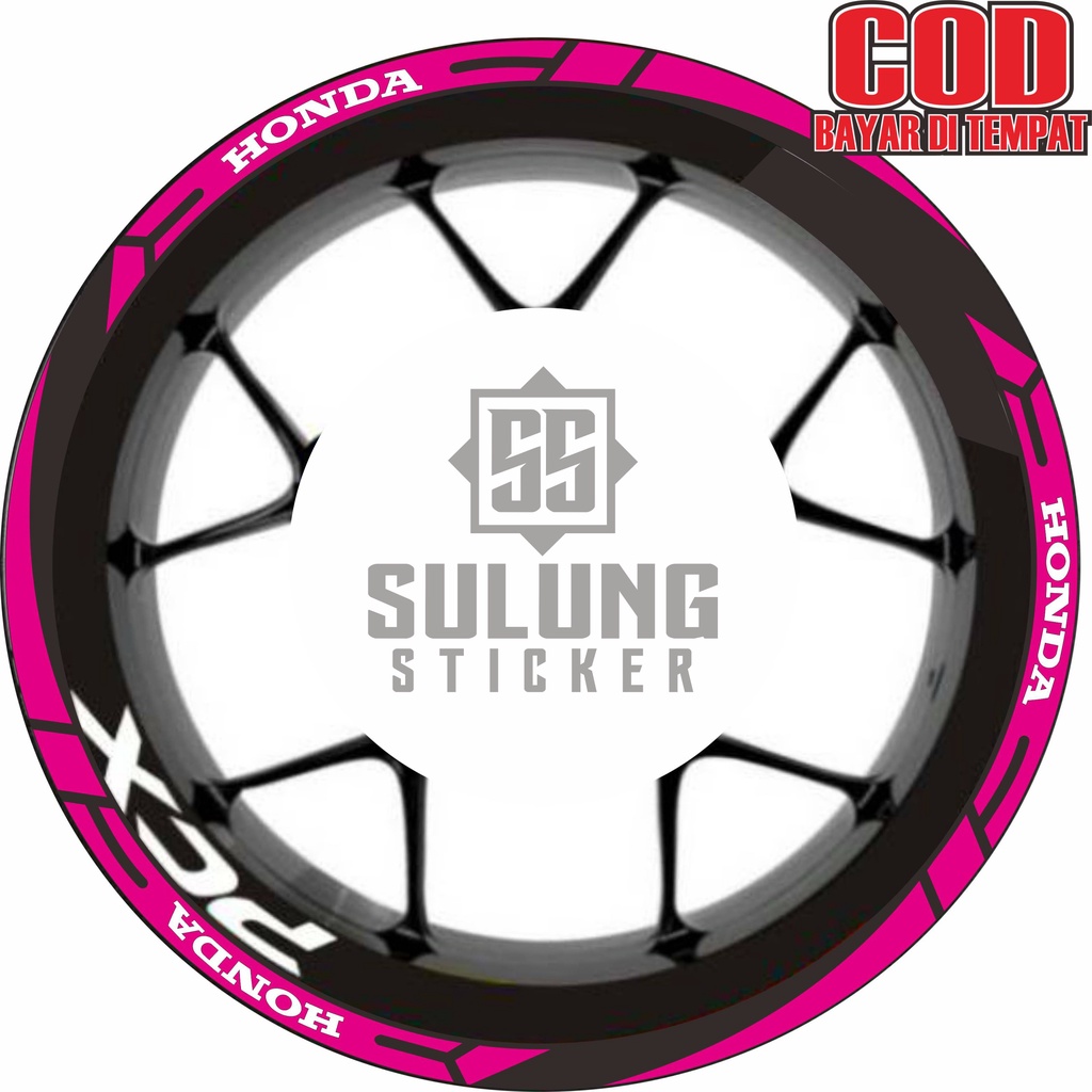 Stiker Velg Motor Honda All PCX Cutting Sticker List Pelek Terlaris