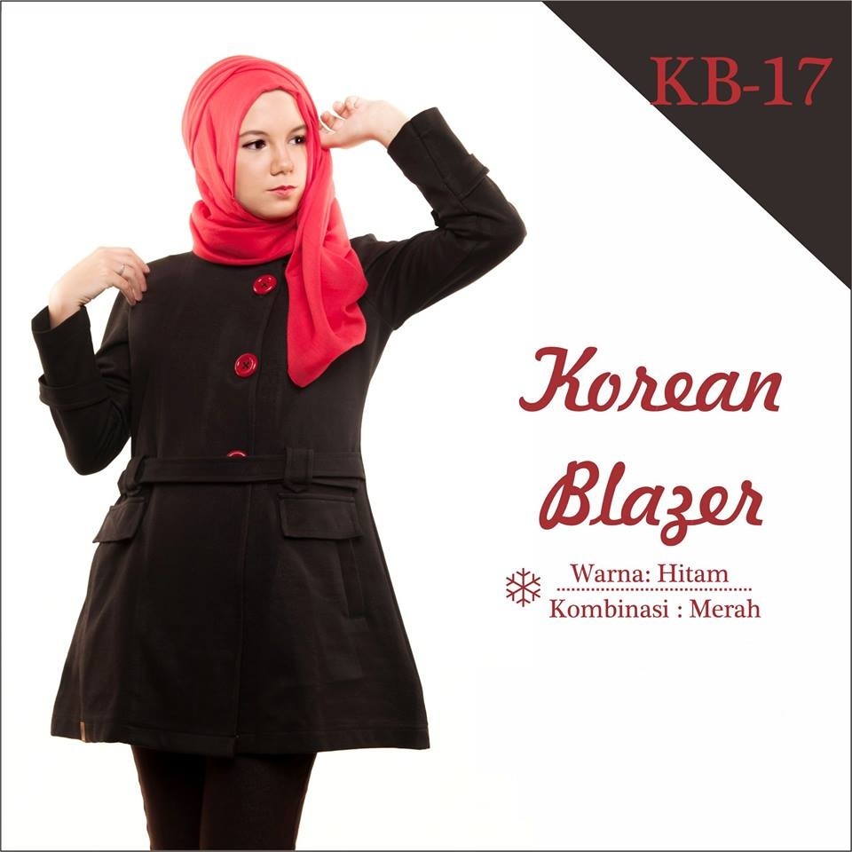 Jaket Wanita Korea Muslimah Hoodie Blazer Ribbon Terbaru Terlaris