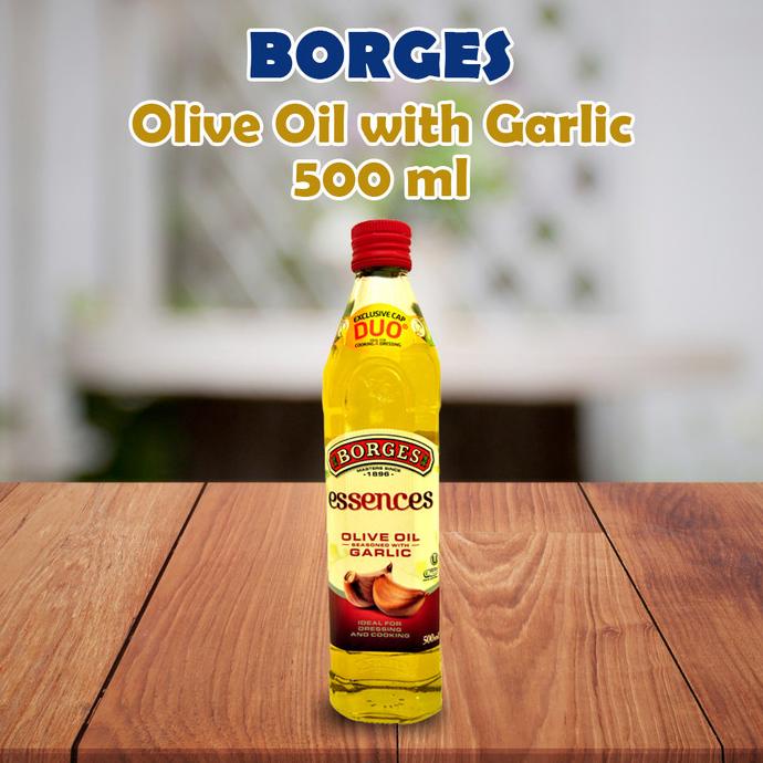 

Borges Olive Oil With Garlic 500 ml / minyak zaitun with garlic 500 ml