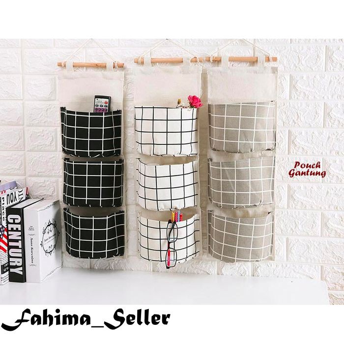 AO10 Rak Kain Gantung Tempat Aksesoris Pouch Gantung wadah pernak pernik kosmetik dan pulpen