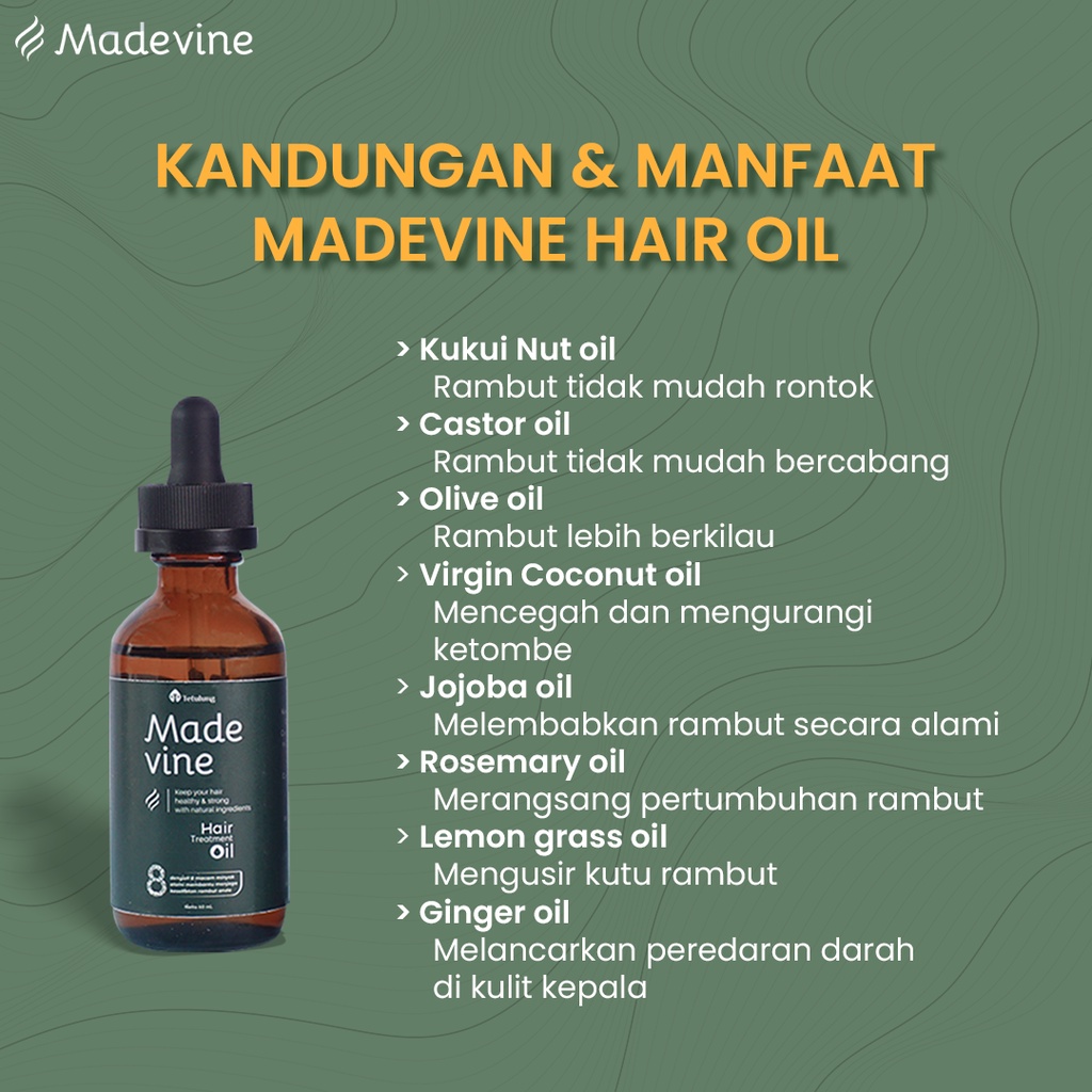 Obat Penumbuh Rambut Rontok &amp; Botak - MADEVINE HAIR TREATMENT Sudah BPOM