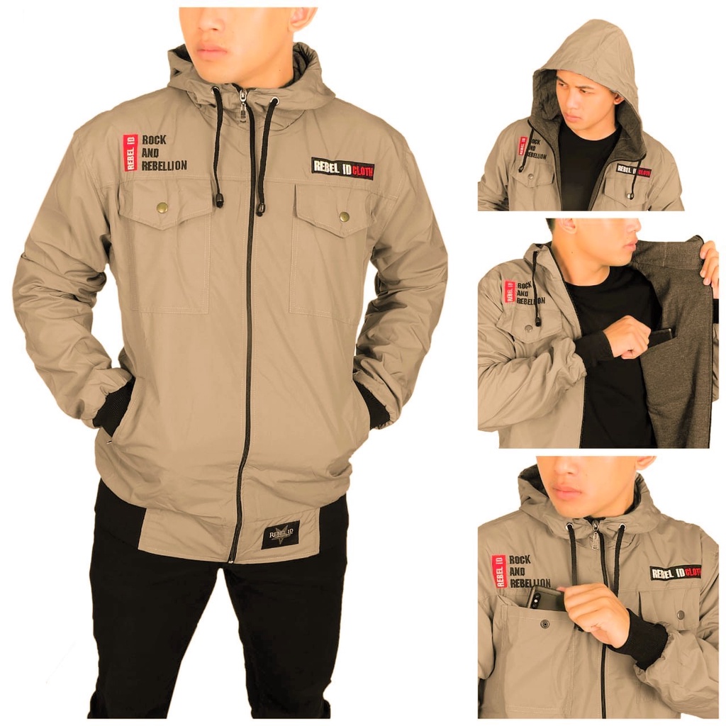 Big sale jaket semi parka pria termurah tahan air original rebel id