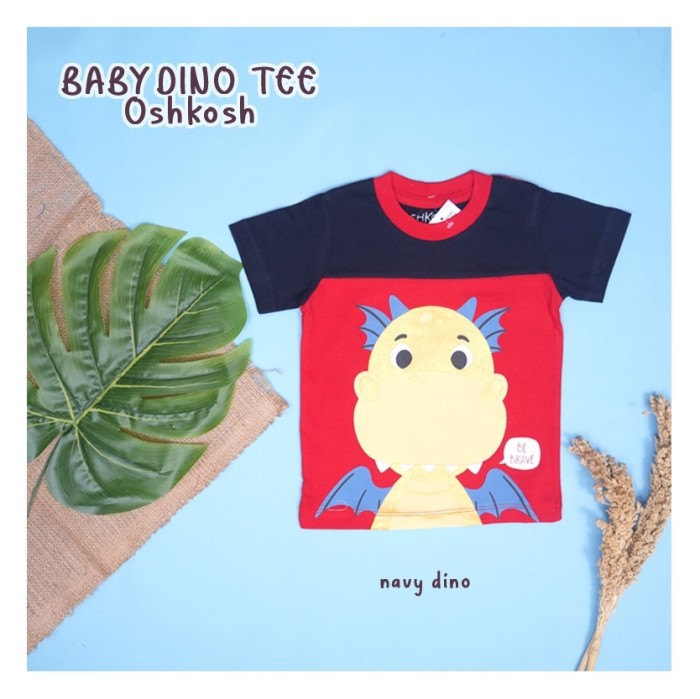 KAOS ANAK LAKI-LAKI UMUR 1-5 TAHUN BABY DINO TEE OSHKOSH Navy