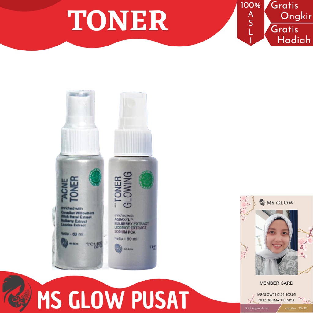 Ms Glow Toner Glowing / Toner Acne Ms Glow Ori / Toner Acne Ms Glow / Acne Toner Ms Glow / Ms Glow T
