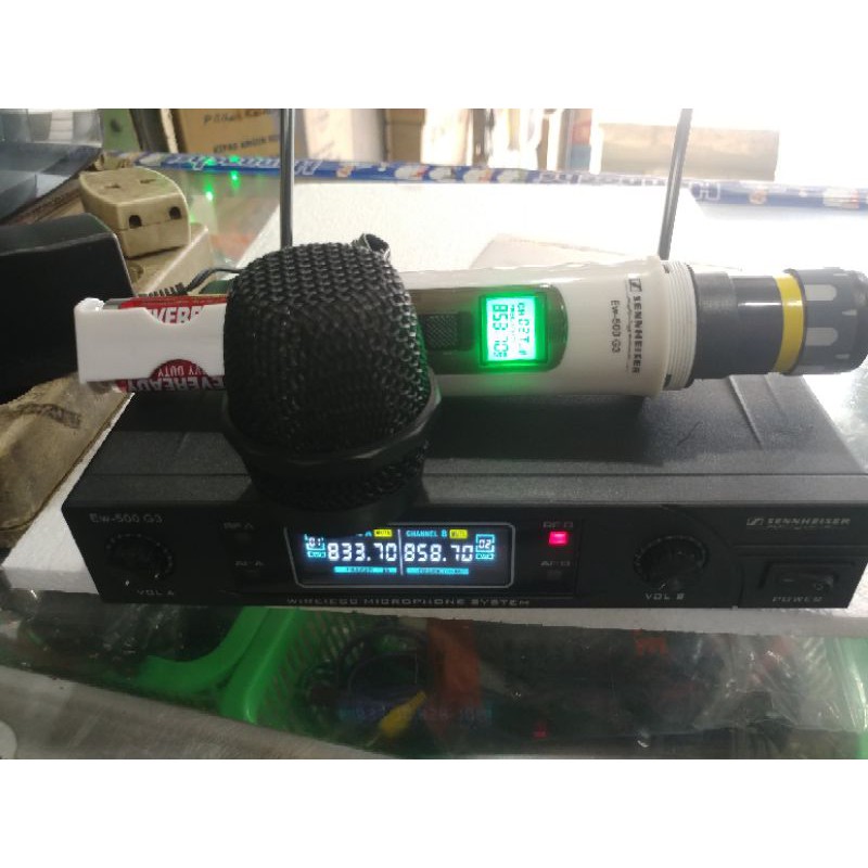 mic tanpa kabel / mic wireless UHF 2mic