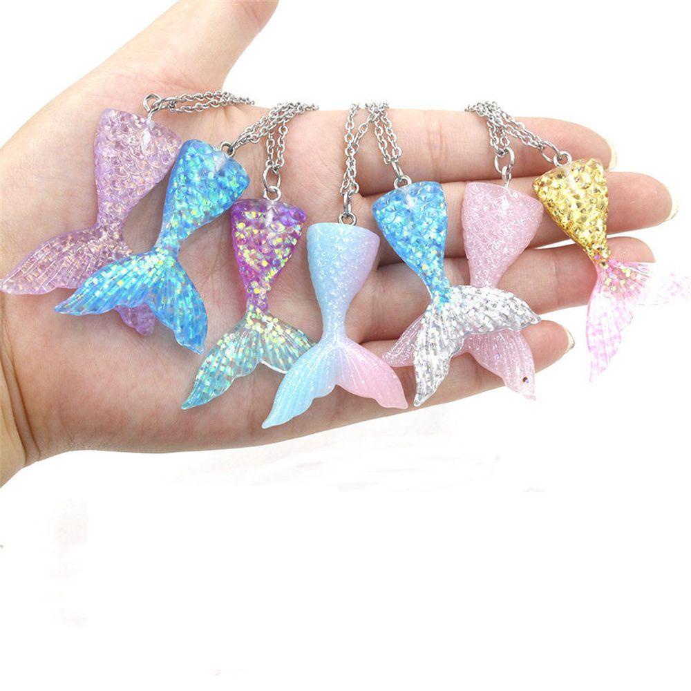 Preva Beauty Mermaid Alloy Perhiasan Wanita Kalung Anti Karat