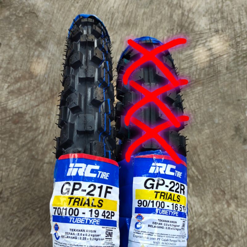 ban semi trail IRC KLX GP 21F Ring 19 X 70/100