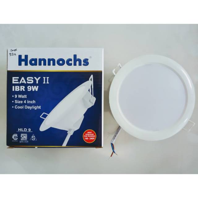 Downlight /Lampu Plafon tanam Hannoch Symphony/Easy 9 Watt 4 inch