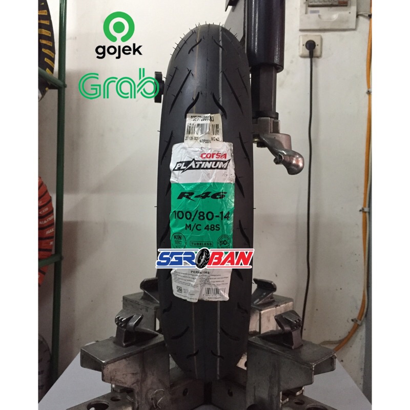 BAN CORSA R46 100/80-14 TUBELESS CORSA RACING MATIC MIO BEAT VARIO PROMO